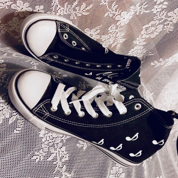 “MUSIC IS MY LIFE” CONVERSE SNEAKERS - Picture 6 of 9